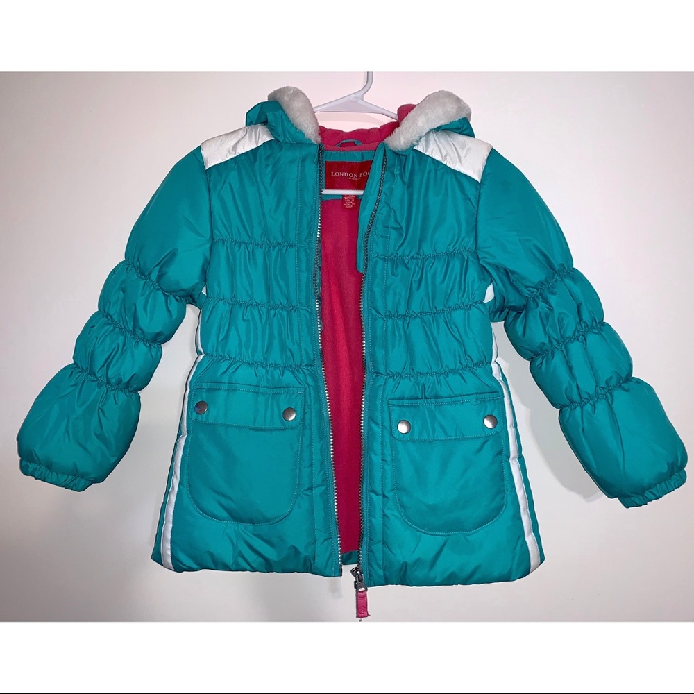 London Fog Girls Turquoise Jacket.